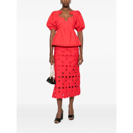 26SS 팜 리오 롱 스커트 344513 L0028 RED - FARM RIO