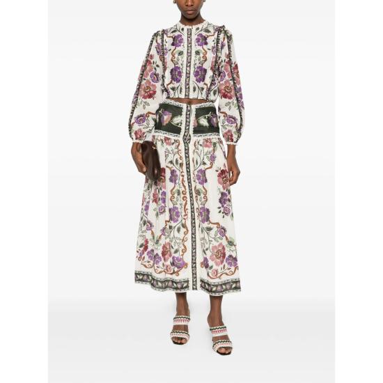 26SS 팜 리오 롱 스커트 344235 26091 NEUTRALS GREEN - FARM RIO