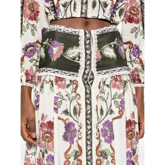 26SS 팜 리오 롱 스커트 344235 26091 NEUTRALS GREEN - FARM RIO