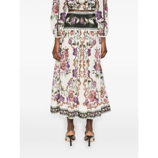 26SS 팜 리오 롱 스커트 344235 26091 NEUTRALS GREEN - FARM RIO