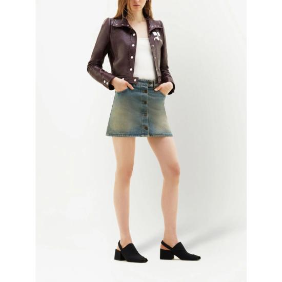 26SS 쿠레쥬 바이커 자켓 PERCBL005VY 0014 1983 BROWN - COURREGES