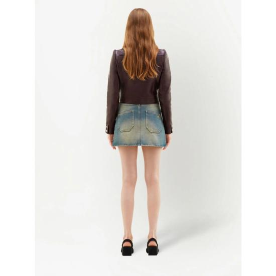 26SS 쿠레쥬 바이커 자켓 PERCBL005VY 0014 1983 BROWN - COURREGES