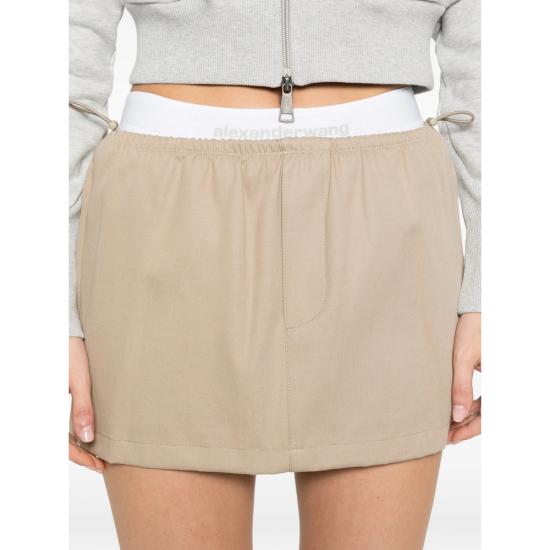 26SS 알렉산더 왕 숏 스커트 1WC1265382 240B NEUTRALS - ALEXANDER WANG