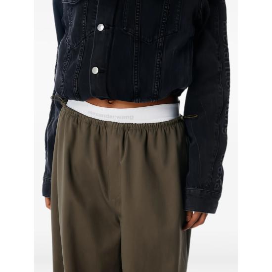 26SS 알렉산더 왕 스트레이트 팬츠 1WC1264969 305 GREEN - ALEXANDER WANG