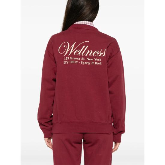 26SS 스포티앤리치 긴팔 티셔츠 ST07162083RE MERLO RED - SPORTY & RICH