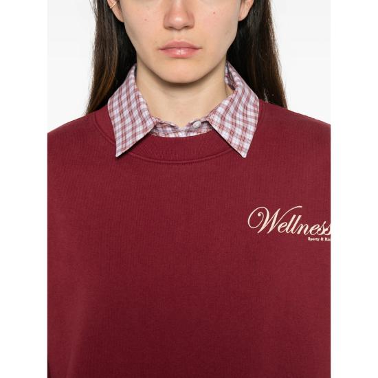 26SS 스포티앤리치 긴팔 티셔츠 ST07162083RE MERLO RED - SPORTY & RICH