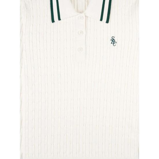 26SS 스포티앤리치 폴로 티셔츠 ST03761302WH ECRFO NEUTRALS - SPORTY & RICH