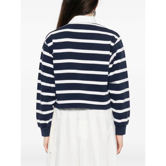 26SS 스포티앤리치 폴로 티셔츠 ST008611300BL DKNAW BLUE WHITE - SPORTY & RICH