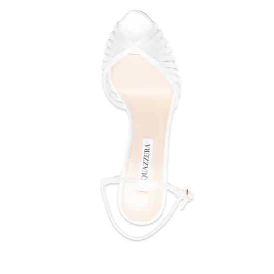 26SS 아쿠아주라 슈즈 HDMMIDBR SAT FFF WHITE - AQUAZZURA