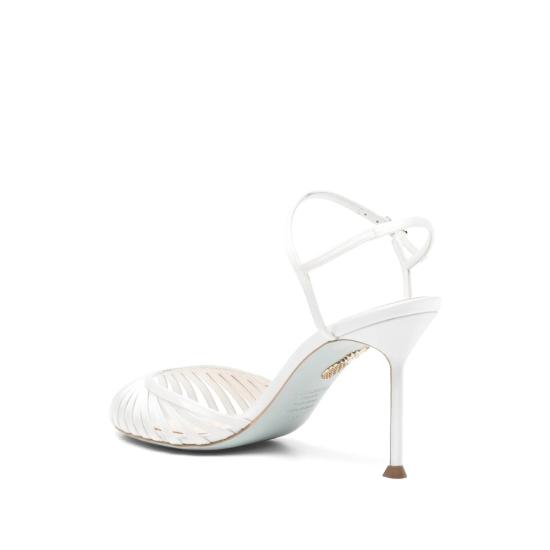 26SS 아쿠아주라 슈즈 HDMMIDBR SAT FFF WHITE - AQUAZZURA
