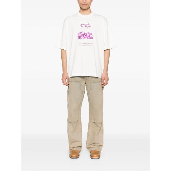 26SS 베트멍 반팔 티셔츠 ME76TR263V VANIL NEUTRALS PURPLE - VETEMENTS