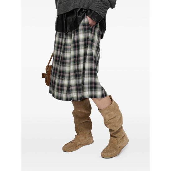 26SS 아크네 스튜디오 롱 스커트 AF0585 BLKGR BLACK GREEN - ACNE STUDIOS