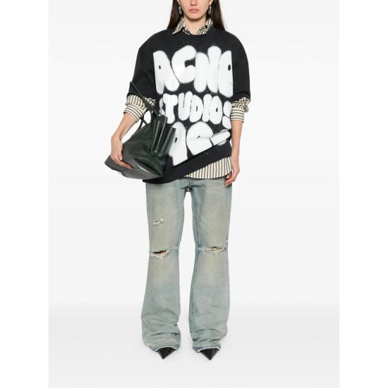 26SS 아크네 스튜디오 반팔 티셔츠 CL0333 BLKWH BLACK WHITE - ACNE STUDIOS