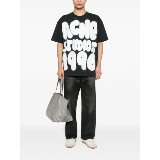 26SS 아크네 스튜디오 반팔 티셔츠 CL0333 BLKWH BLACK WHITE - ACNE STUDIOS