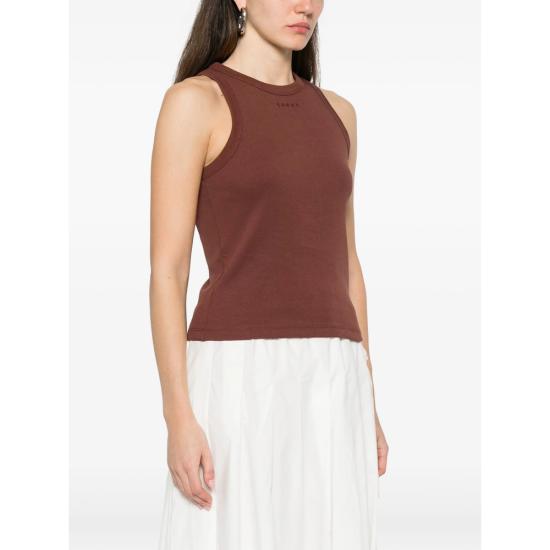 26SS 쉐르 민소매 티셔츠 TSH1605 DOLLY ACAJO BROWN - SOEUR