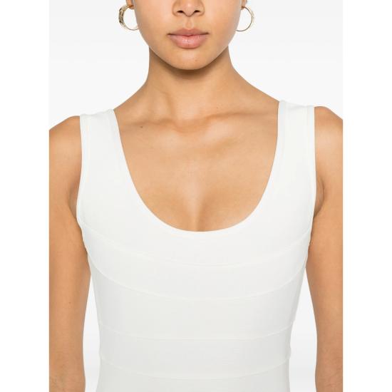 26SS 에르베레제 숏 원피스 HLT8551404 902 WHITE - HERVE LEGER