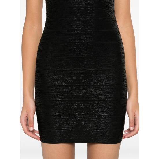 26SS 에르베레제 숏 원피스 HFL8549933 001 BLACK - HERVE LEGER