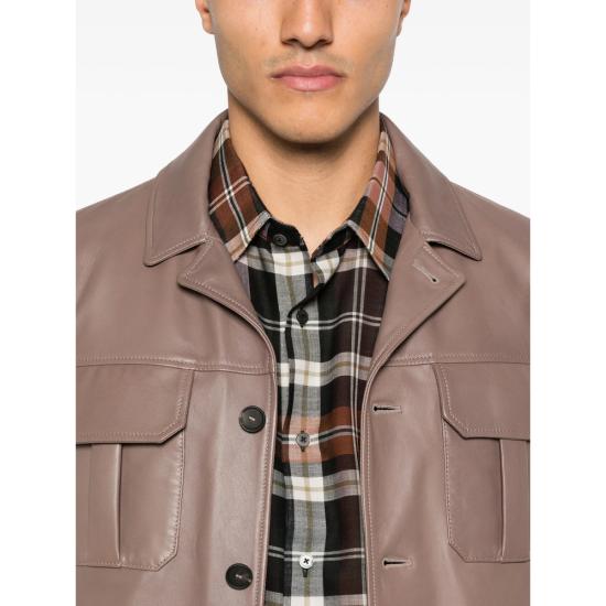 26SS 딸리아토레 가죽 자켓 CHE26 02 LANDON TAUPE NEUTRALS - TAGLIATORE