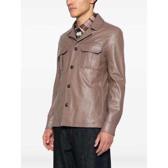 26SS 딸리아토레 가죽 자켓 CHE26 02 LANDON TAUPE NEUTRALS - TAGLIATORE