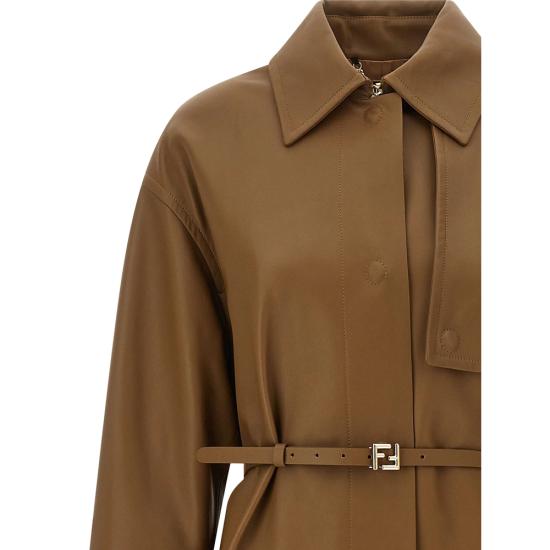 25FW 펜디 코트 AUV3 FPS907 F1T6S BROWN - FENDI