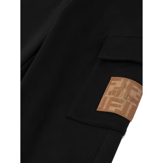 25FW [키즈] 펜디 스트레이트 팬츠 5V0 JUF171 F0GME BLACK - FENDI
