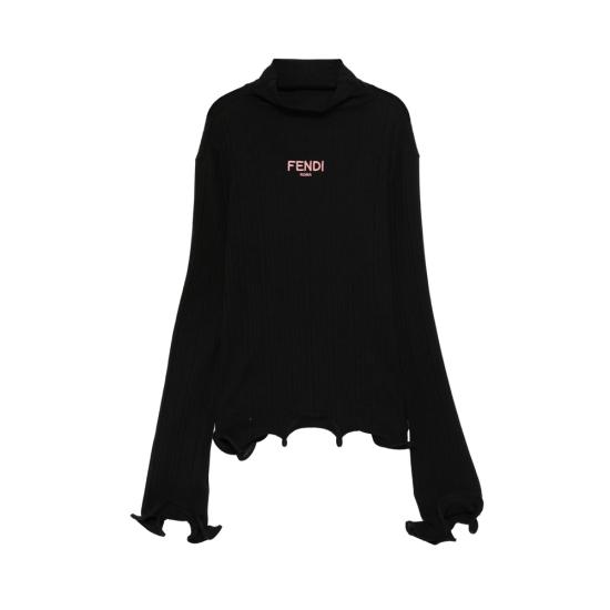 25FW [키즈] 펜디 티셔츠 AYMI JFI389 F0GME BLACK