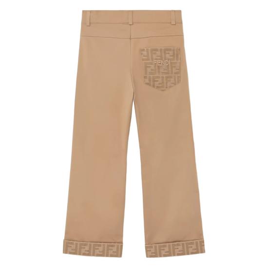 25FW [키즈] 펜디 스트레이트 팬츠 AS5Y JUF168 F0QU5 NEUTRALS - FENDI