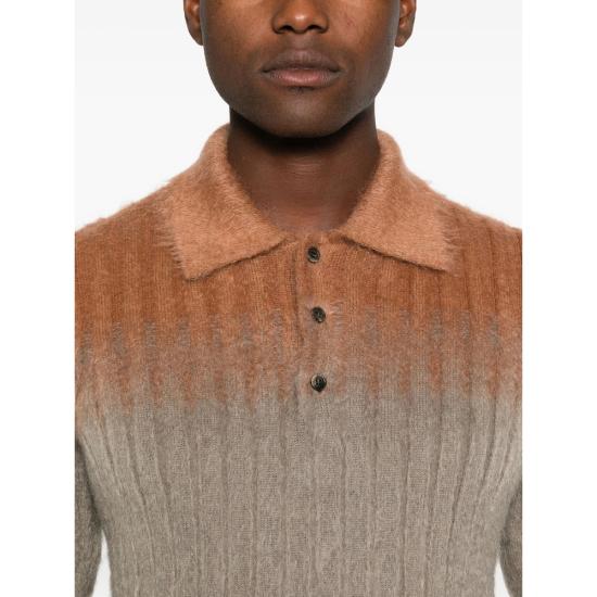 25FW 펜디 폴로 티셔츠 AOZU FZC162 F0XDA GREY BROWN - FENDI