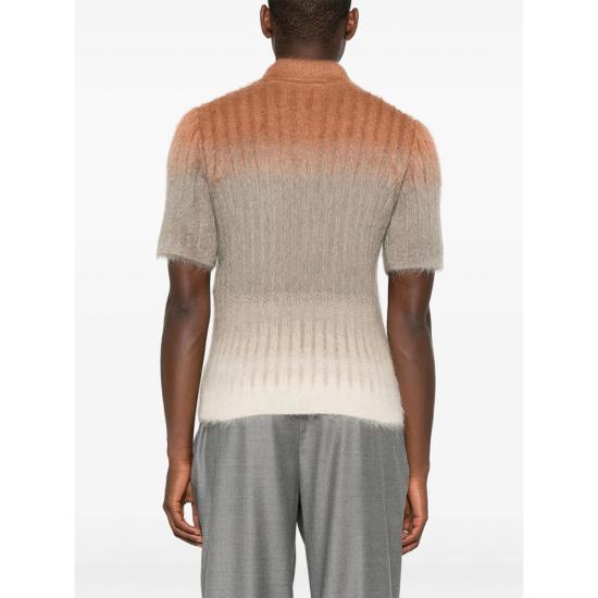 25FW 펜디 폴로 티셔츠 AOZU FZC162 F0XDA GREY BROWN - FENDI