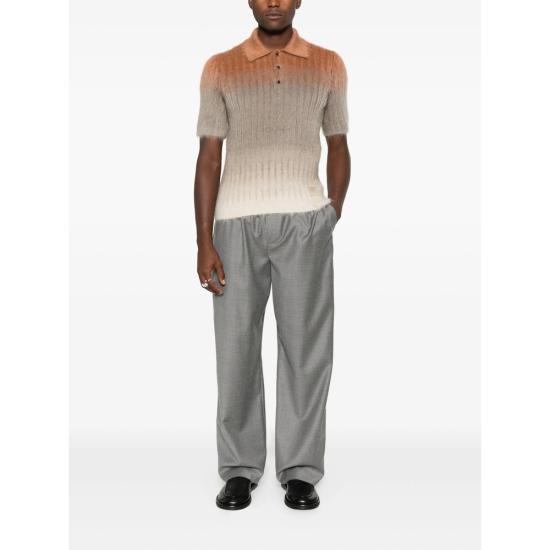 25FW 펜디 폴로 티셔츠 AOZU FZC162 F0XDA GREY BROWN - FENDI