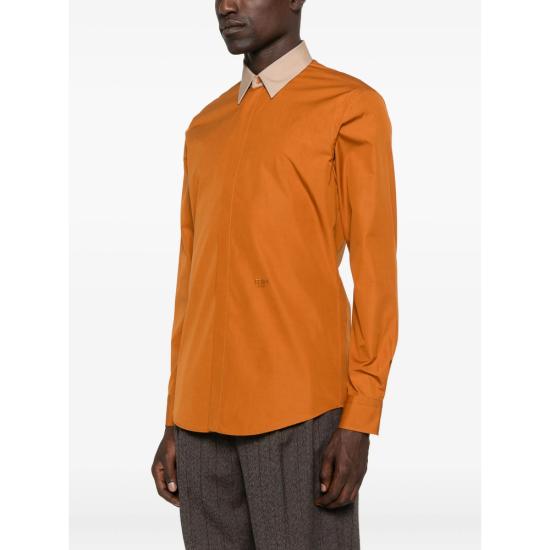 25FW 펜디 긴팔 셔츠 AVK9 FS0585 F1FLO BROWN - FENDI