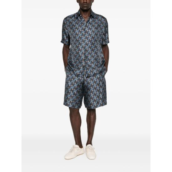 25FW 펜디 반팔 셔츠 AVDB FS0795 F1TRQ GREY BLUE - FENDI