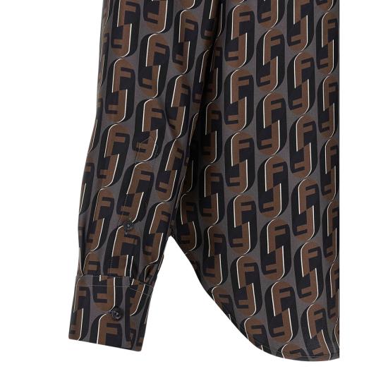 25FW 펜디 긴팔 셔츠 AVDB FS1319 F1TRS BROWN - FENDI