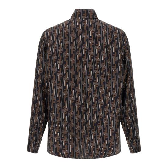 25FW 펜디 긴팔 셔츠 AVDB FS1319 F1TRS BROWN - FENDI