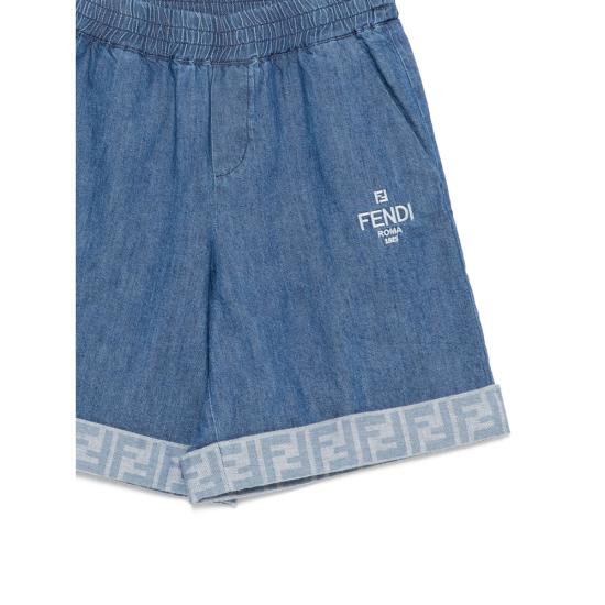 25FW [키즈] 펜디 데님 숏팬츠 ATRF JMF534 F0QG0 BLUE - FENDI