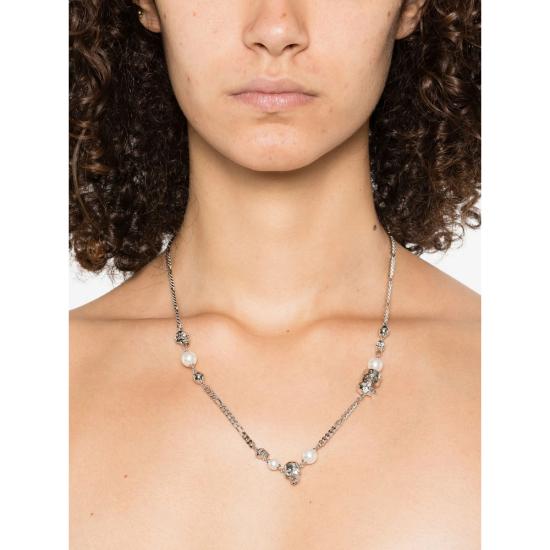 26SS 알렉산더 맥퀸 목걸이/팬던트 836792 J16PA 1906 SILVER WHITE - ALEXANDER MCQUEEN
