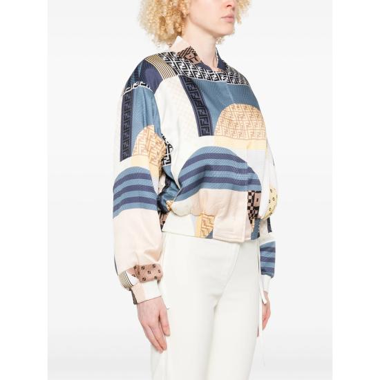 25FW 펜디 봄버 자켓 AUQM FJ7823 F1SAT BLUE NEUTRALS - FENDI