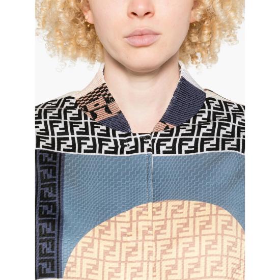 25FW 펜디 봄버 자켓 AUQM FJ7823 F1SAT BLUE NEUTRALS - FENDI