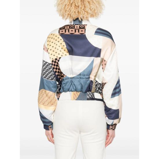 25FW 펜디 봄버 자켓 AUQM FJ7823 F1SAT BLUE NEUTRALS - FENDI