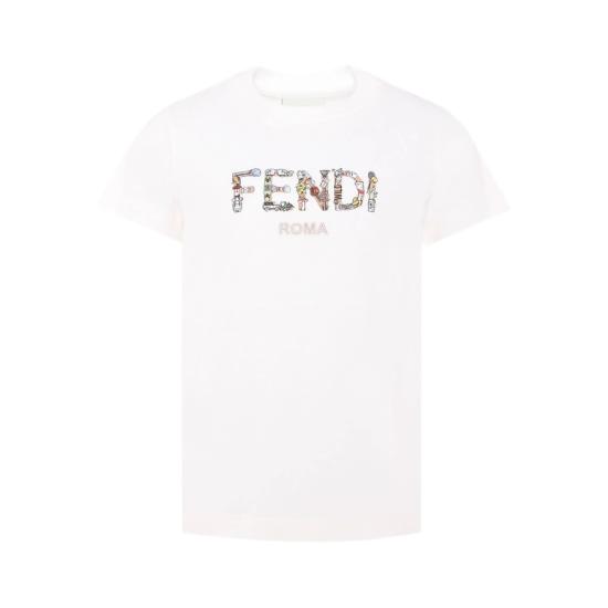 25FW [키즈] 펜디 티셔츠 7AJ JMI487 F0TU9 WHITE