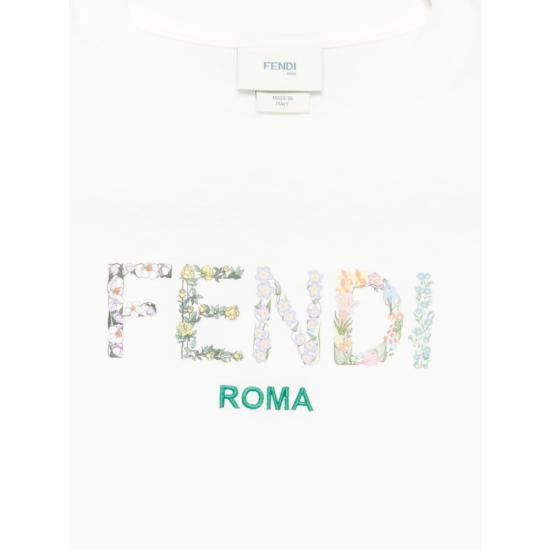 25FW [키즈] 펜디 티셔츠 7AJ JFI385 F0TU9 WHITE - FENDI
