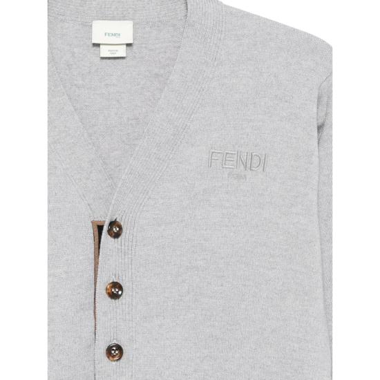 25FW [키즈] 펜디 가디건 AUKU JUG191 F0WG5 GREY - FENDI