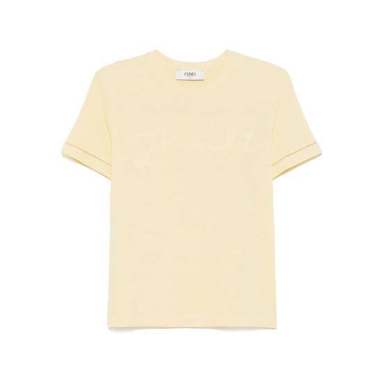 25FW 펜디 반팔 티셔츠 ASMG FS7254 F1SAS YELLOW