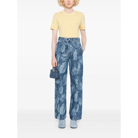 25FW 펜디 반팔 티셔츠 ASMG FS7254 F1SAS YELLOW - FENDI