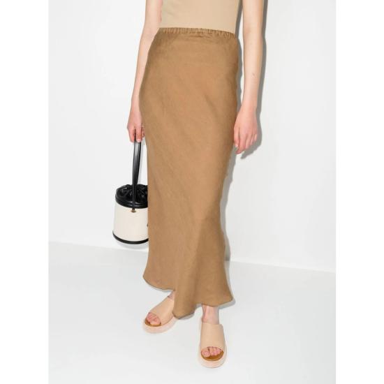 26SS 베이스레인지 롱 스커트 SKDY SL DYDINE OCULA BROWN - BASERANGE