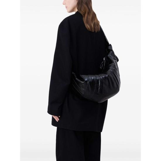 26SS 르메르 크루아상 라지 소프트 그레인드 레더 크로스백 BG0000 LF1329 BK999 BLACK - LEMAIRE