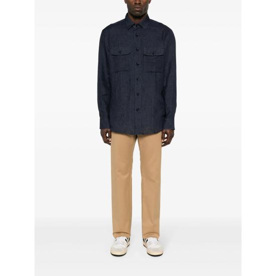 26SS 브리오니 긴팔 셔츠 SCFA0L P9111 4100 BLUE - BRIONI