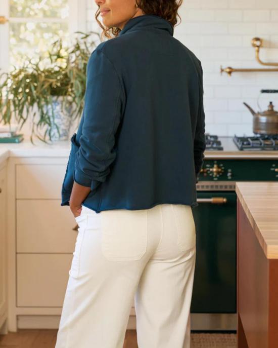  프랭크 앤 에일린 코트 프랭크 앤 아일린 미니 벨파스트 크롭 피 빈티지 네이비 - FRANK & EILEEN