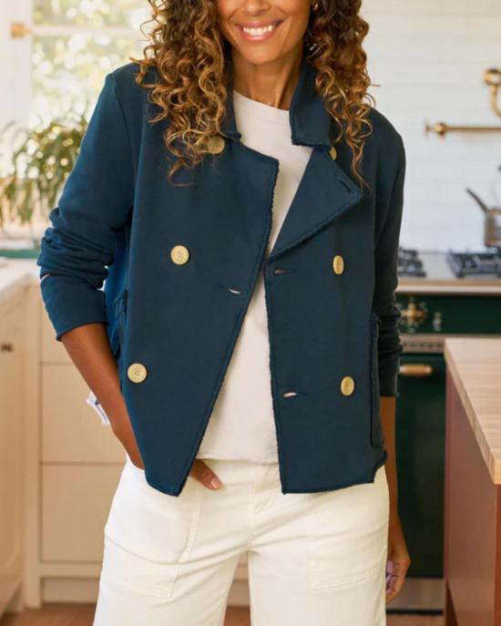  프랭크 앤 에일린 코트 프랭크 앤 아일린 미니 벨파스트 크롭 피 빈티지 네이비 - FRANK & EILEEN