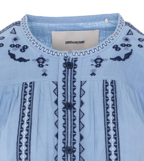 26SS 자딕앤볼테르 셔츠 WWSH02291 445 Blue - ZADIG & VOLTAIRE